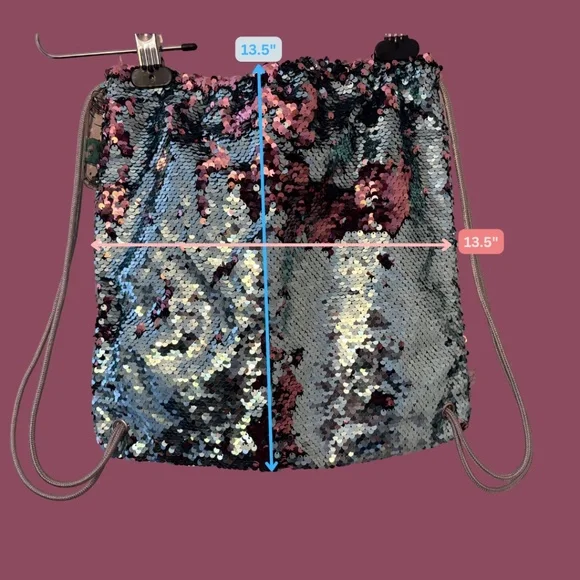 Target Color Changing Kid’s Unicorn Sequins Drawstring Bag - Pre-Loved - Picture 2 of 4